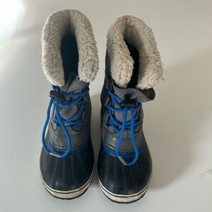 Grey Sorel boots boys size 1